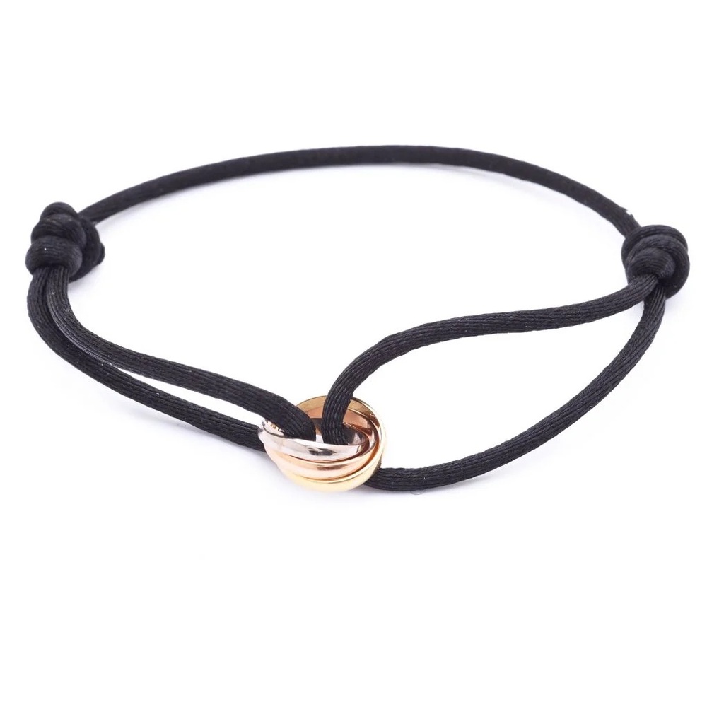 Trinity-Inspired Cord Bracelet – Black & Gold